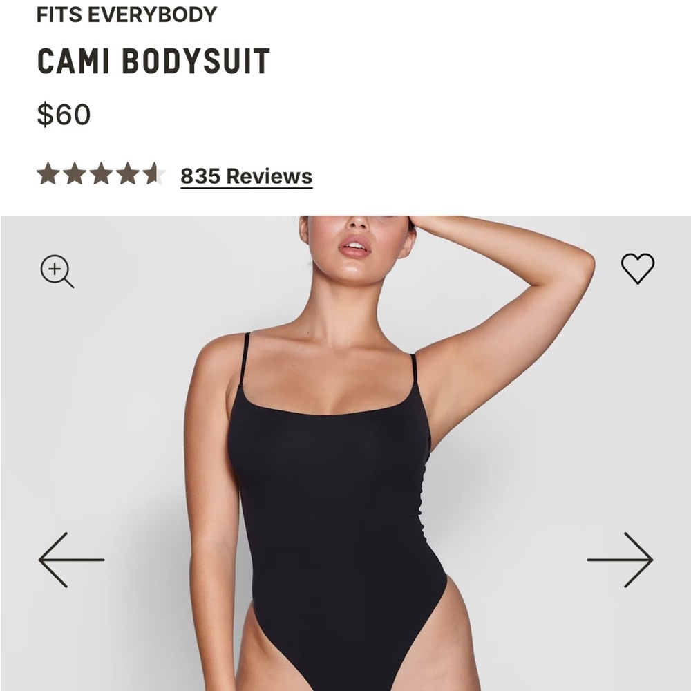 SKIMS Fits Everybody Black Bodysuit